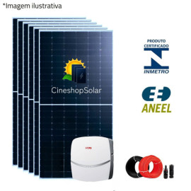 Gerador Solar ate 596,83kWhm 4,88kWp Inversor SAJ 4KW 08 Placas 610W
