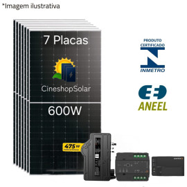Gerador Solar ate 550kWh/m de 4.20KWp Micro Enphase IQ8P 475W - 07 Placas 600W