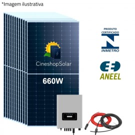  Gerador Solar ate 3.150kWh/mes 21,kWp Inversor Deye 30KW- 32 Placas 660W