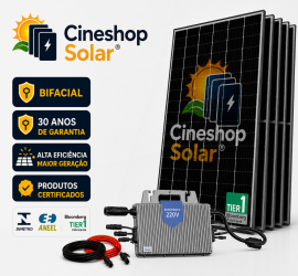 Gerador Solar ate 360kWh/m 2,44kWp Micro Tsun 2250K - 04 Placas 610W 