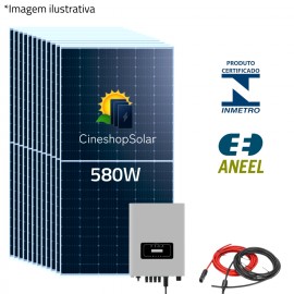 Gerador Solar ate 3.500 kwm 25 kwp Inversor Deye 20K 43 Placas 580W