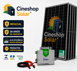 Kit Solar ate 1.488kWh/m 9.92kWp  Micro Deye 2.250K -16 Placas 620W